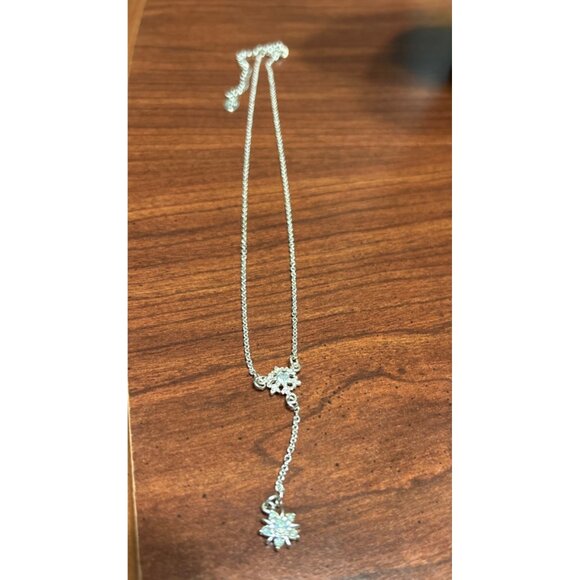 Christopher Radko Silver Crystal Snowflake Necklace, 16”+ 3” Extender - Picture 5 of 5